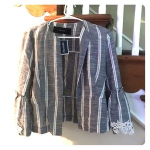 Light weight linen light denim blazer